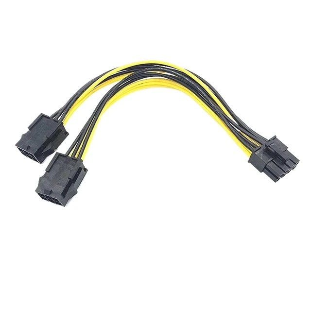 Alt view image 4 of 5 - 8Pin Male to 6 Pin Female Cable Adapter 20cm CPU 8 Pin to Graphics Video Card PCI Express Power Splitter Cable Adapter(6Pin to Daul 8Pin)
