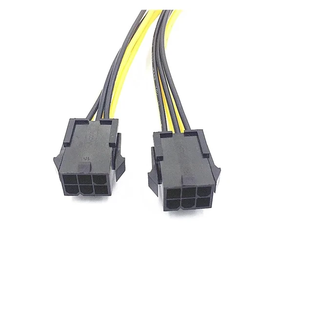 Alt view image 3 of 5 - 8Pin Male to 6 Pin Female Cable Adapter 20cm CPU 8 Pin to Graphics Video Card PCI Express Power Splitter Cable Adapter(6Pin to Daul 8Pin)