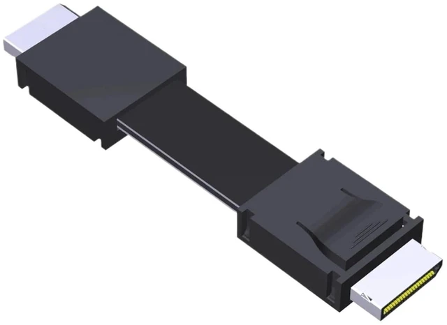 Main image of SFF-8611 Male FFC Oculink Extension Cable PCI-E 4.0 X4 64Gbs for External GPU Dock Graphics Card PC Server OCuLink SFF-8611 50CM(50cm,F9912)