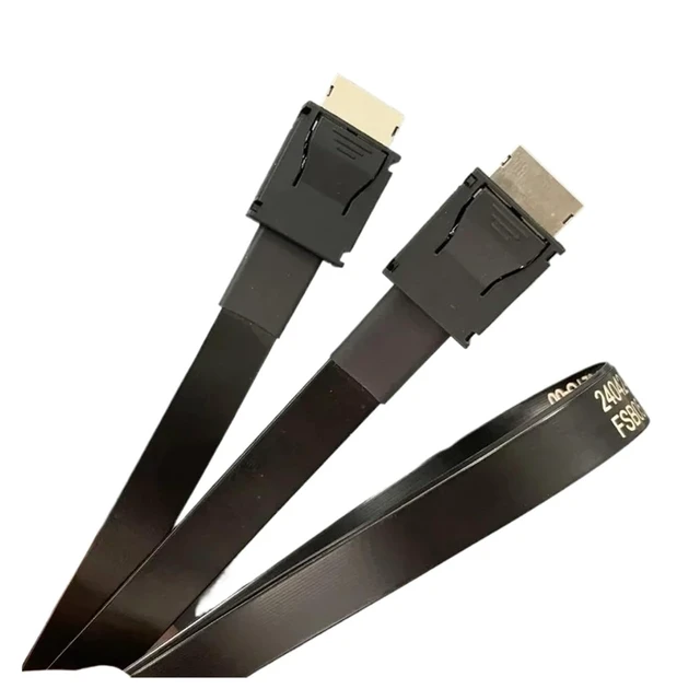 Alt view image 4 of 5 - PCI-E 4.0 X4 SFF-8611 Male to Male Oculink Wire FFC Extension Cable External GPU Dock Video Card Server SFF 8611 OCuLink 25/50cm(25cm,F9912)
