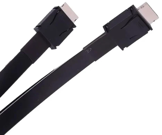 Alt view image 3 of 4 - PCI-E 4.0 x4 SFF-8611 Male to Male Oculink Wire FFC Extension Cable for External GPU Dock Video Card PC Server OCuLink 25cm 50cm(50cm,F9912)