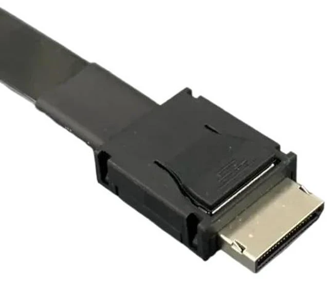 Alt view image 4 of 4 - PCI-E 4.0 x4 SFF-8611 Male to Male Oculink Wire FFC Extension Cable for External GPU Dock Video Card PC Server OCuLink 25cm 50cm(50cm,F9912)