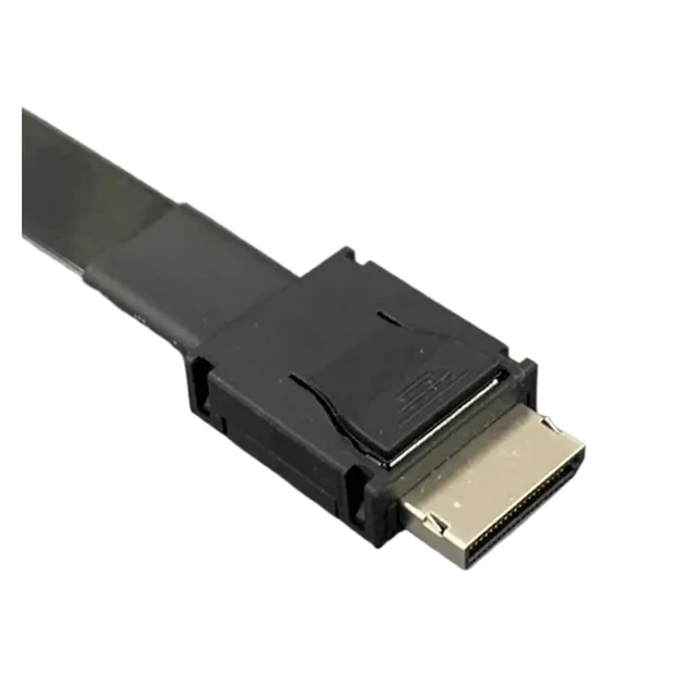 Alt view image 3 of 4 - SFF-8611 Male FFC Oculink Extension Cable PCI-E 4.0 X4 64Gbs for External GPU Dock Graphics Card PC Server OCuLink SFF-8611 50CM(50cm,F9912)