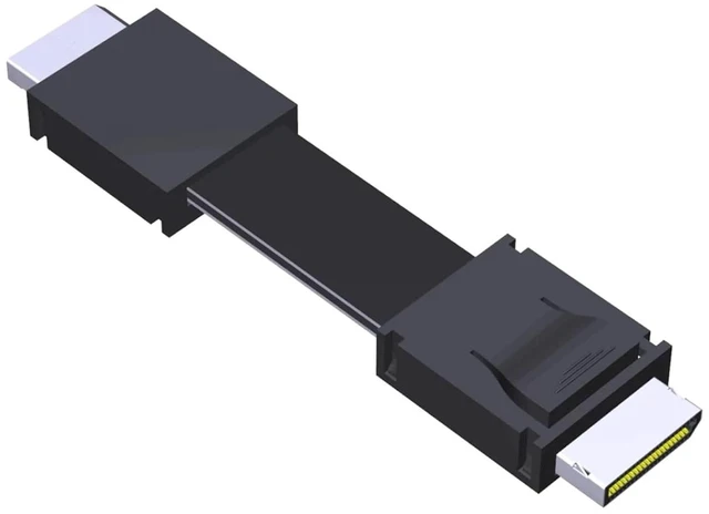 Main image of SFF-8611 Male FFC Oculink Extension Cable PCI-E 4.0 X4 64Gbs for External GPU Dock Graphics Card PC Server OCuLink SFF-8611 50CM(50cm,F9934)