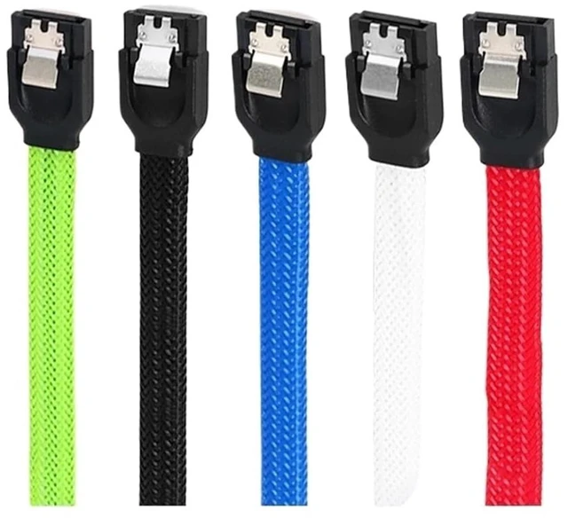 Alt view image 2 of 6 - SSD HDD SATA 3.0 III Data Cable to SSD HDD Hard Disk Drive Cord Sata3 Straight Right Angle 6Gb/s for Gigabyte Motherboard(0.3m 3PCS,5)