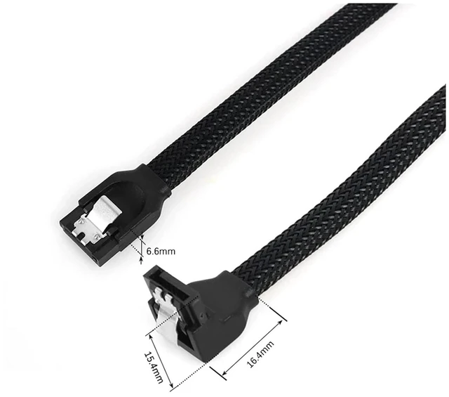 Alt view image 4 of 6 - SSD HDD SATA 3.0 III Data Cable to SSD HDD Hard Disk Drive Cord Sata3 Straight Right Angle 6Gb/s for Gigabyte Motherboard(0.3m 3PCS,5)