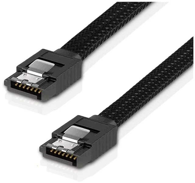 Alt view image 5 of 6 - SSD HDD SATA 3.0 III Data Cable to SSD HDD Hard Disk Drive Cord Sata3 Straight Right Angle 6Gb/s for Gigabyte Motherboard(0.3m 3PCS,5)