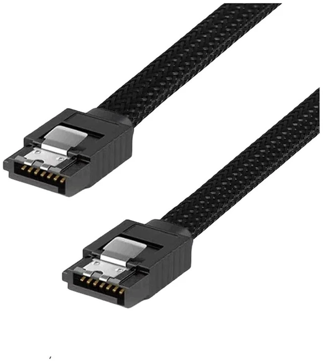 Alt view image 6 of 6 - SSD HDD SATA 3.0 III Data Cable to SSD HDD Hard Disk Drive Cord Sata3 Straight Right Angle 6Gb/s for Gigabyte Motherboard(0.3m 3PCS,5)