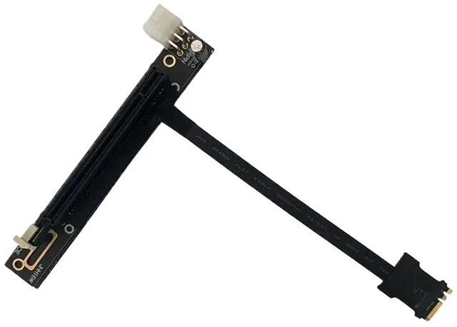 Alt view image 2 of 4 - PCIe 3.0 M.2 W/i/Fi A/E Key NGFF to X16 Graphics Card Mining Extension Cable Multi-Cards PCI-E Riser GPU Video Cards Adapter Cable(20CM,N16AD-P)
