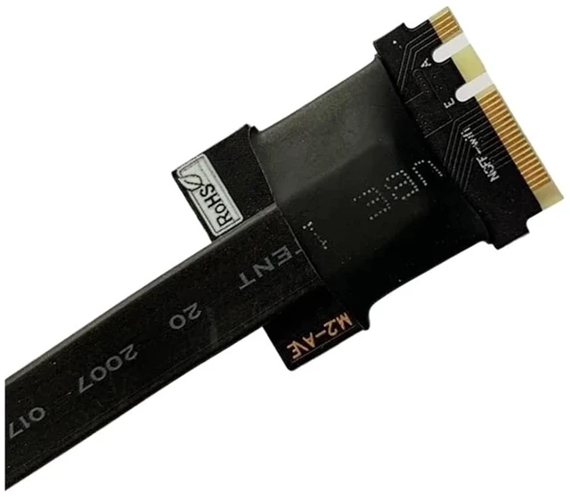 Alt view image 4 of 4 - PCIe 3.0 M.2 W/i/Fi A/E Key NGFF to X16 Graphics Card Mining Extension Cable Multi-Cards PCI-E Riser GPU Video Cards Adapter Cable(20CM,N16AD-P)