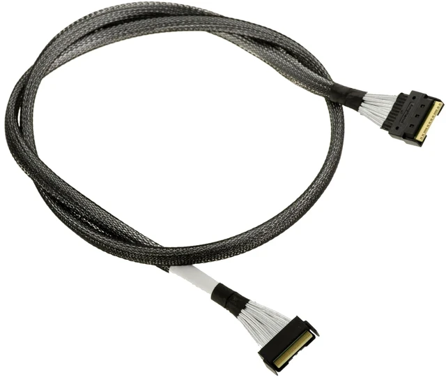 Alt view image 4 of 4 - Kalea-INFORMATIQUE Cable MCIO 8i 74 Pin PCIe 5.0 to Slim SAS SFF-8654 8i 74 Pin PCIe 4.0 Length 1m