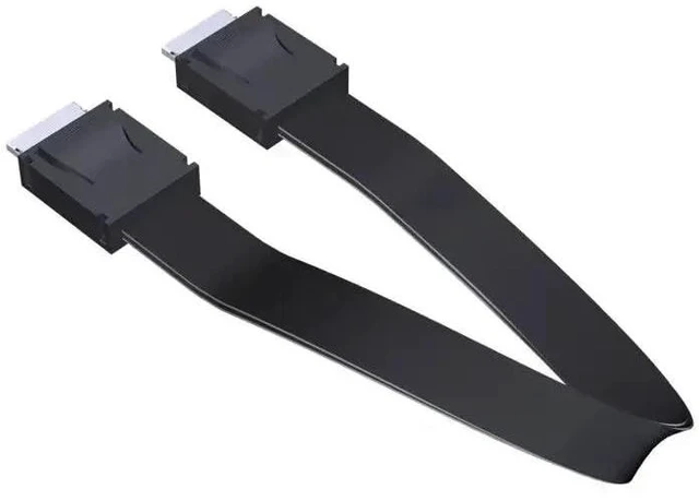Main image of PCI-E 4.0 x4 SFF-8611 Male to Male Oculink Wire FFC Extension Cable for External GPU Dock Video Card PC Server OCuLink 25cm 50cm(50cm,F9912)
