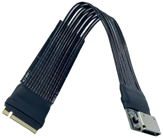 Alt view image 2 of 5 - XT- PCI-E 4.0 X4 GEN4 M.2 for NVMe to Ouclink 4iSFF8612 Adapter Cable High Speed External Dock Silver-Plated Wire Cord(20cm)