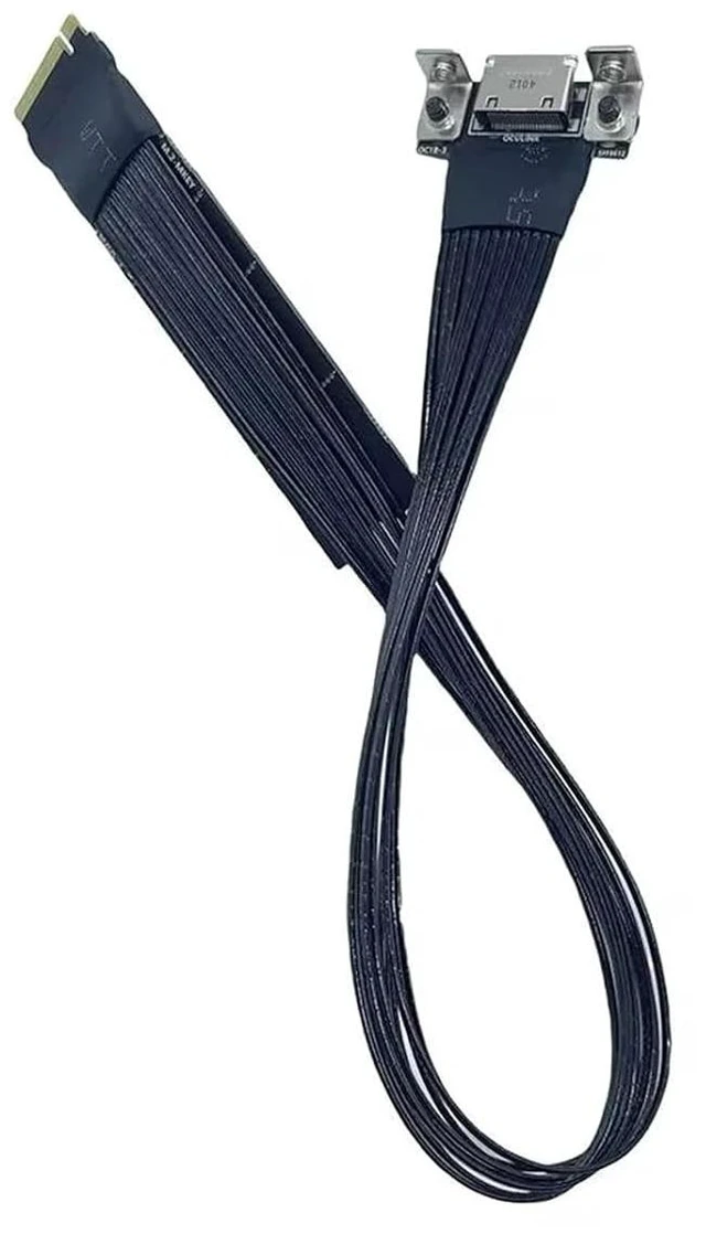 Main image of Extension Cable M.2 to Oculink 4i for M.2 Mkey NVME to SFF8611 PCIe 4.0 X4 Gen4 Silver Plated Cable Only for DOCK-OC5/DOCK-CO6(30cm)