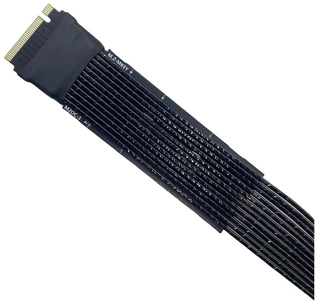 Alt view image 5 of 5 - XT- PCI-E 4.0 X4 GEN4 M.2 for NVMe to Ouclink 4iSFF8612 Adapter Cable High Speed External Dock Silver-Plated Wire Cord(20cm)