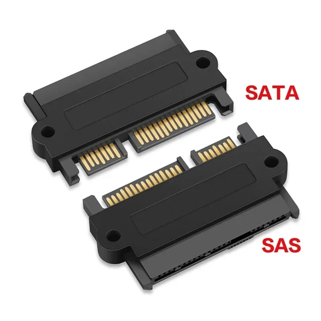 Alt view image 2 of 6 - Professional SFF-8482 S*A*S to SATA 180 Degree Angle Adapter Converter Straight Head Perfect Fit Your Device Drop Shipping