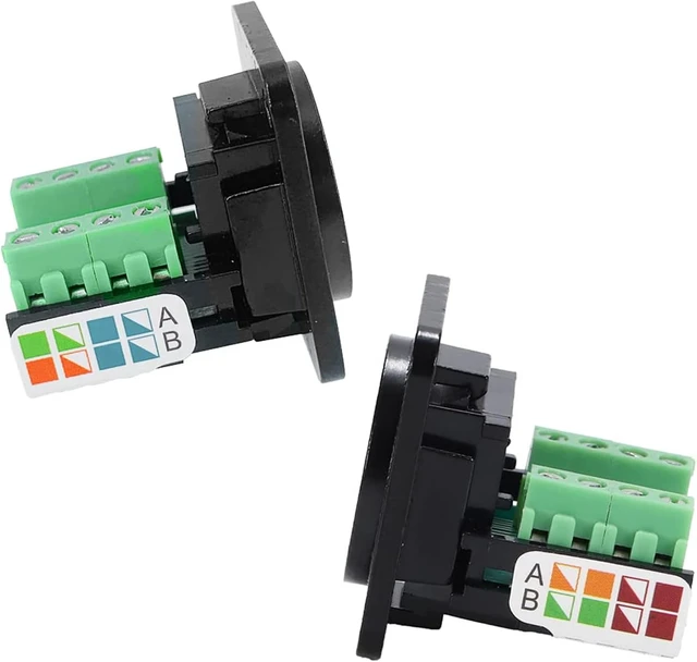 Alt view image 2 of 7 - 30PCS RJ45 Female Panel Mount Terminal Adapter, D-Type RJ45 8P8C Female to 8pin Terminal