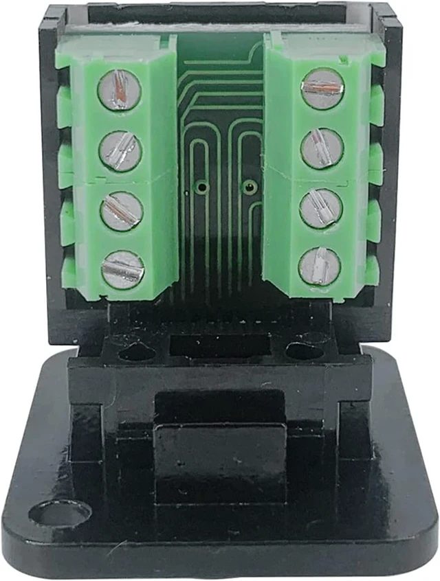 Alt view image 3 of 7 - 30PCS RJ45 Female Panel Mount Terminal Adapter, D-Type RJ45 8P8C Female to 8pin Terminal