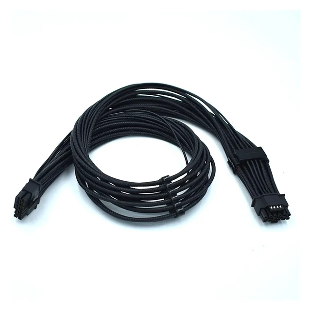 Alt view image 2 of 5 - ATX3.0 12VHPWR Power Cable PCI-e 5.0 12VHPWR ATX3.0 600W 16AWG Male to Male Graphic Card GPU 12+4pin for 4000 Series(30cm)