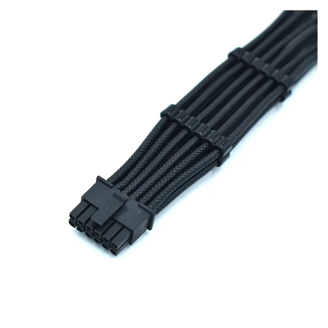 Alt view image 3 of 5 - ATX3.0 12VHPWR Power Cable PCI-e 5.0 12VHPWR ATX3.0 600W 16AWG Male to Male Graphic Card GPU 12+4pin for 4000 Series(30cm)