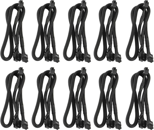 Main image of 10X 8 PIN to Dual 8 Pin 6 PIN PCIE VGA Power Supply Cable for Supernova G2 G3 G5 P2 T2 GS G+ 650 750 850 1000