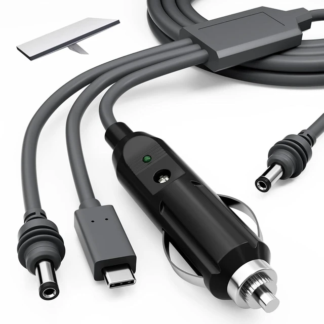 Alt view image 3 of 7 - 3 in 1 Cable for Starlink Mini Cigarette Lighter Plug Power Cable High-Speed USB C/Car Charger DC Power Cord (10m)