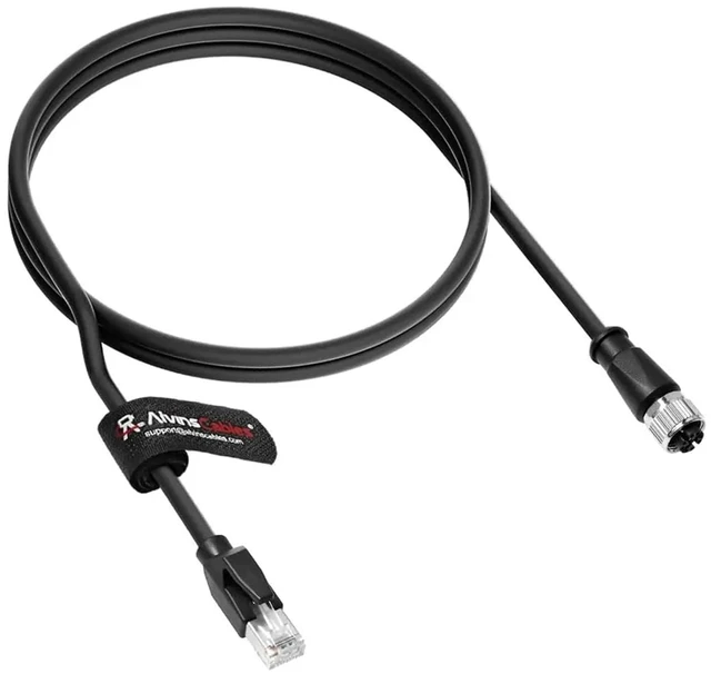 Main image of Cables M12 X-Code 8 Pin Female to RJ45 Ethernet Cable Cat6a