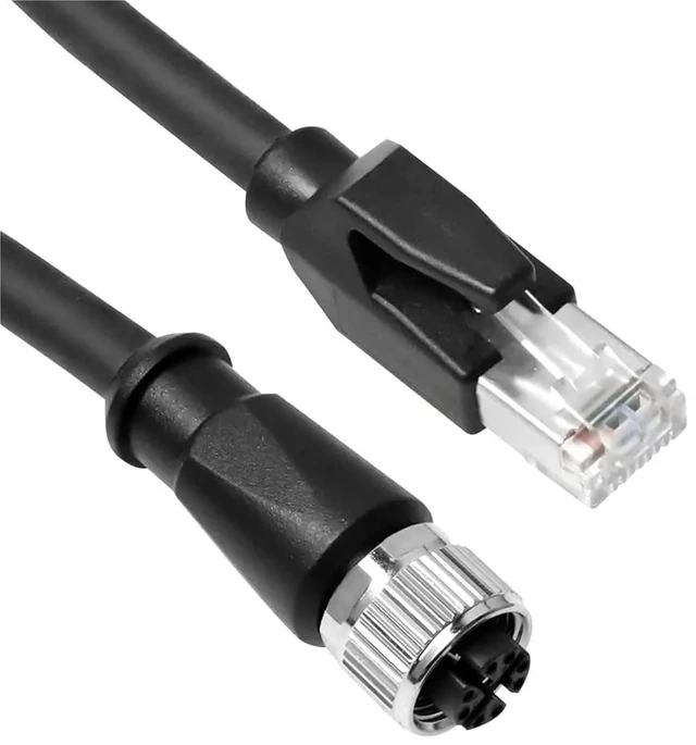 Alt view image 4 of 4 - Cables M12 X-Code 8 Pin Female to RJ45 Ethernet Cable Cat6a