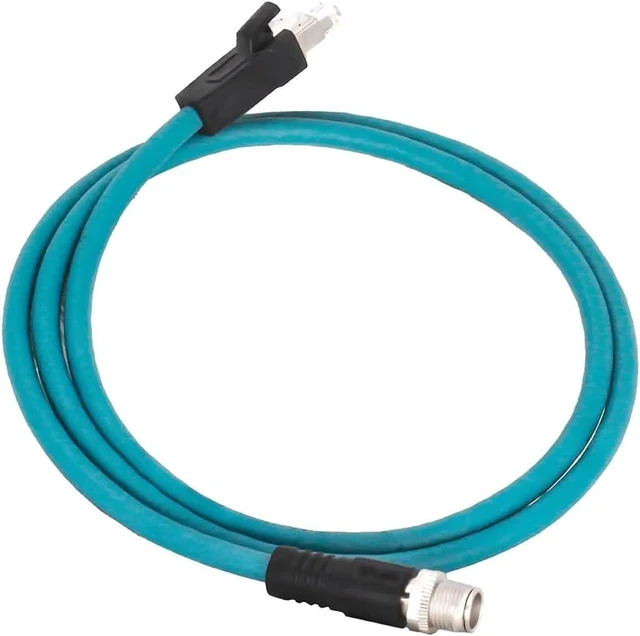 Main image of M12 to RJ45 Industrial Ethernet Cable, 8X Code Male to RJ45 Adapter Cat-6a CAT6a Cable Shielded Cable Assembly Flexible 3.3Ft/1M