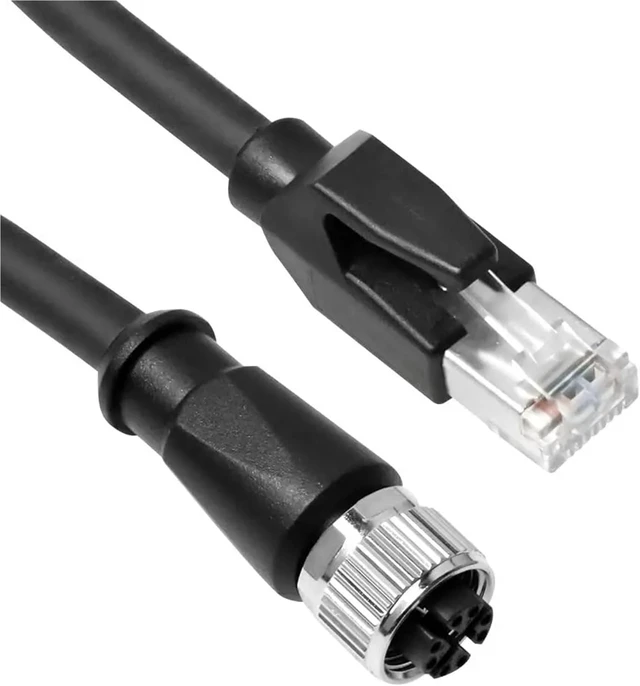 Alt view image 4 of 4 - Cables M12 X-Code 8 Pin Female to RJ45 Ethernet Cable Cat6a