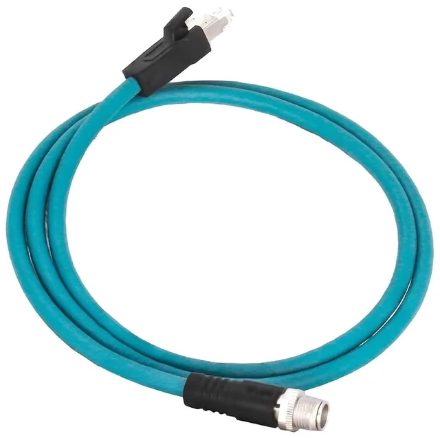 Main image of M12 to RJ45 Industrial Ethernet Cable, 8X Code Male to RJ45 Adapter Cat-6a CAT6a Cable Shielded Cable Assembly Flexible 3.3Ft/1M