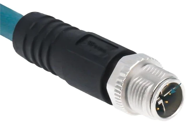 Alt view image 2 of 6 - M12 to RJ45 Industrial Ethernet Cable, 8X Code Male to RJ45 Adapter Cat-6a CAT6a Cable Shielded Cable Assembly Flexible 3.3Ft/1M
