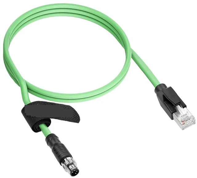Alt view image 2 of 5 - Cables M8 A-Code 4 Pin Male to RJ45 Ethernet Cable Cat6a High-Flex Shielded for ZK1090-3191
