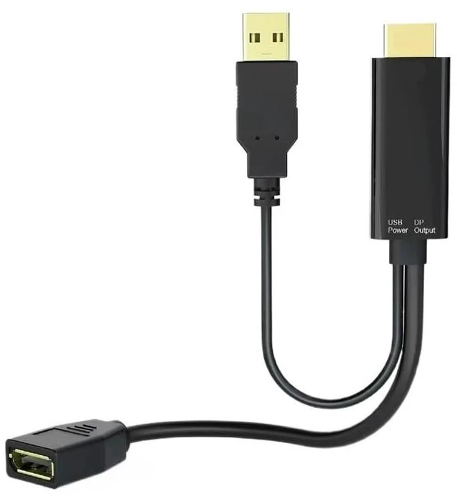 Alt view image 2 of 3 - 4K 60Hz HDMI-Compatible to Displayport Adapter Cable 1080P 120Hz DP Converter Male HD2.0 to Displayport for PC TV