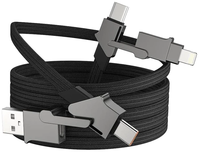 Main image of SKEGIC UniCharge Pro 6-in-1 Multi Charging Cable, 100W Fast Charging, Universal Multi Charging, Compatible with iProduct USB C, Micro USB and USB A, 1.2m/3.9ft
