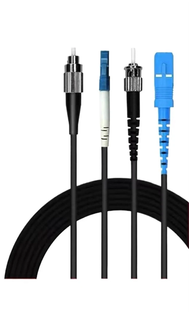 Main image of 1-500M TPU Armored Optical patchcord Waterproof LC SC FC ST UPC SM Single core Indoor Outdoor Fiber Optic Jumper(15m 3pcs,LC/A-LC/A)