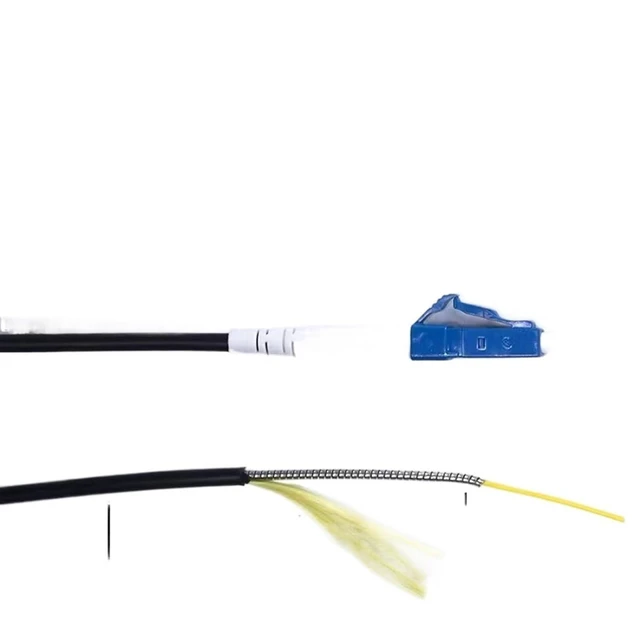 Alt view image 2 of 5 - 1-500M TPU Armored Optical patchcord Waterproof LC SC FC ST UPC SM Single core Indoor Outdoor Fiber Optic Jumper(15m 3pcs,LC/A-LC/A)