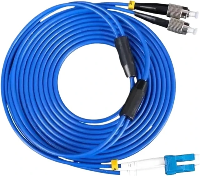 Alt view image 6 of 6 - 1-500M Armored Optical patchcord 2 cores Waterproof DX LC SC FC ST UPC SM Blue Indoor Outdoor Fiber Optic Jumper(200m 1pc,FC-FC)