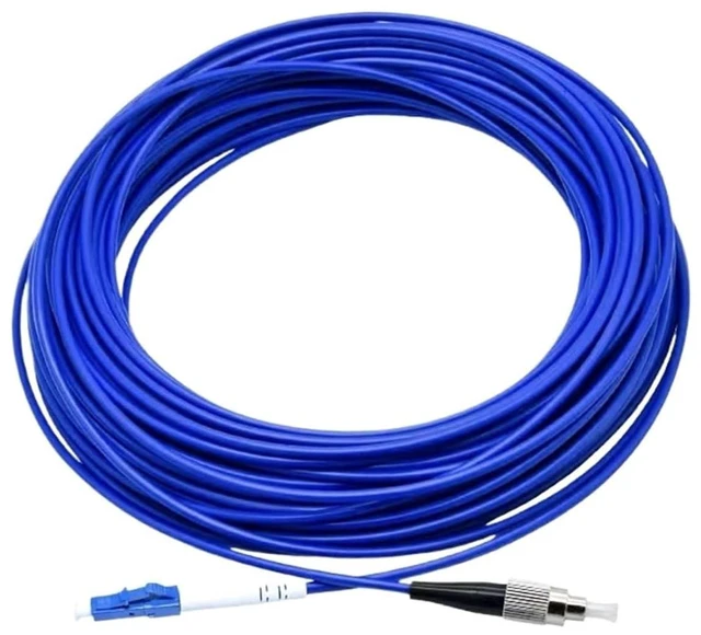 Main image of 1-500M Armored Optical Patchcord Waterproof LC SC FC ST SM Single Core Blue Indoor Outdoor Fiber Optic Jumper(300m 1pc,LC-FC)
