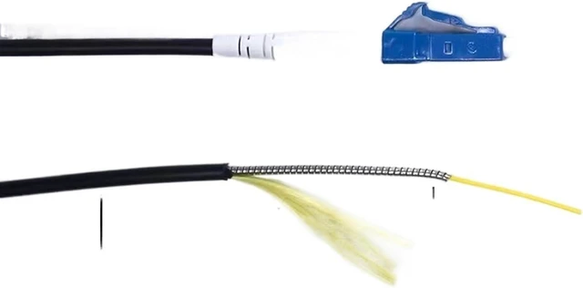 Alt view image 2 of 5 - 1-500M TPU Armored Optical patchcord Waterproof LC SC FC ST UPC SM Single core Indoor Outdoor Fiber Optic Jumper(150m 1pc,LC-FC)