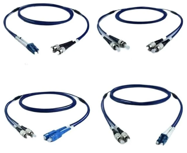 Alt view image 4 of 6 - 1-500M Armored Optical patchcord 2 cores Waterproof DX LC SC FC ST UPC SM Blue Indoor Outdoor Fiber Optic Jumper(200m 1pc,LC/A-LC/A)