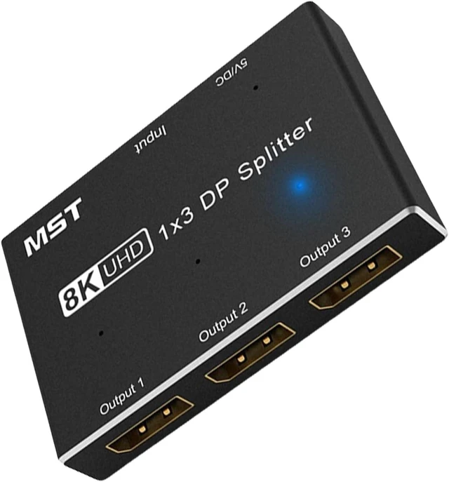 Main image of 8K DisplayPort HDTV Splitter Switcher DisplayPort Output Directional 1 in 3 Out DisplayPort Multiple Stream for PC Host