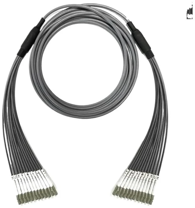 Alt view image 2 of 6 - 12 Cores LC Outdoor Patchcord 1m-40m Armored 20m Multimode 10m 12C SC FC ST OM1 OM2 Gray Waterproof Jumper Optical 12 Fiber 50um(30m 1pc OM2,ST-FC)