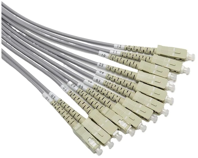 Alt view image 3 of 6 - 12 Cores LC Outdoor Patchcord 1m-40m Armored 20m Multimode 10m 12C SC FC ST OM1 OM2 Gray Waterproof Jumper Optical 12 Fiber 50um(30m 1pc OM2,ST-FC)