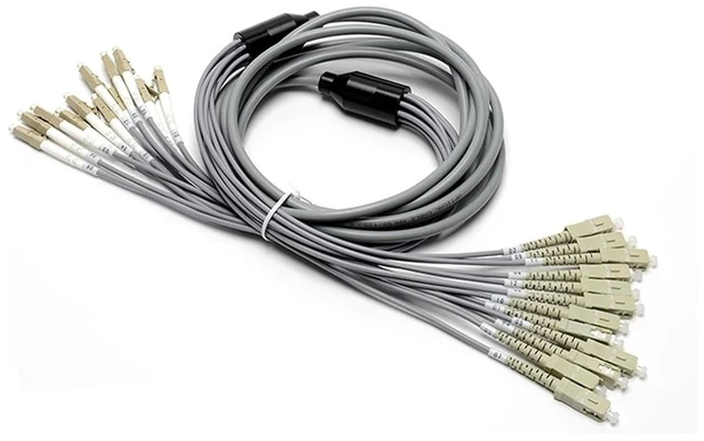 Alt view image 5 of 6 - 12 Cores LC Outdoor Patchcord 1m-40m Armored 20m Multimode 10m 12C SC FC ST OM1 OM2 Gray Waterproof Jumper Optical 12 Fiber 50um(30m 1pc OM2,ST-FC)