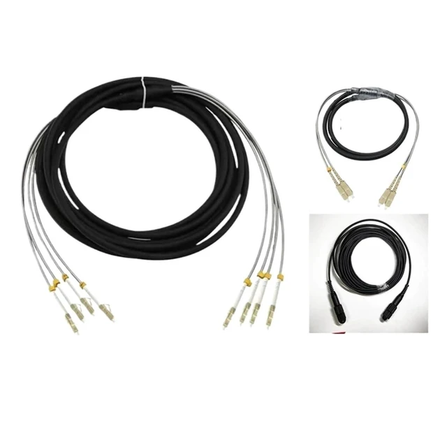 Alt view image 3 of 5 - 30m 2/4 cores Outdoor patchcord 7mm 2C 4C OM1 OM2 CPRI LC SC FC Waterproof FTTH Jumper Optical Fiber Armored Cable 2 core(LC-SC,4C OM1-01)
