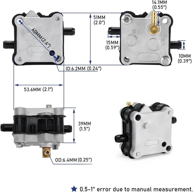 Alt view image 6 of 6 - Fuel Pump For 35 50 60 115HP Outboard 2Stroke 14360A71 14360A43 14360A78 14360A41