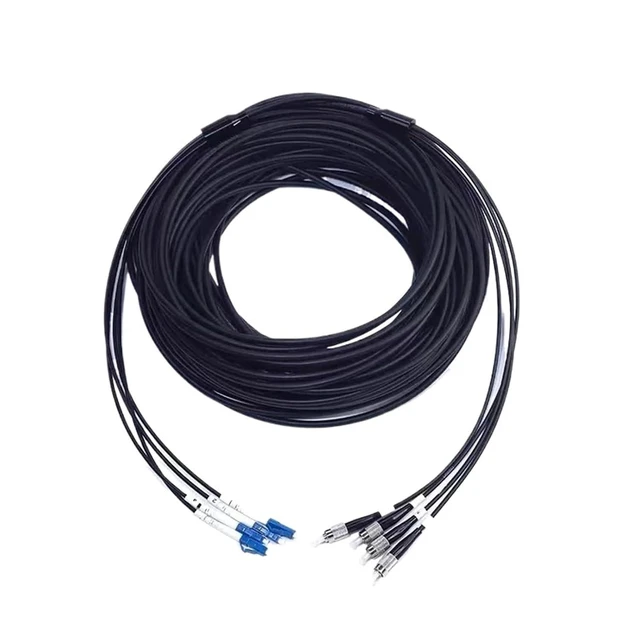 Alt view image 2 of 5 - 1-50m TPU 4 cores Fiber patchcord Armored LSZH 4C LC SC FC ST A SM Jumper Optical Fiber Extender Outdoor 30m20m40m10m(50m 1pc TPU,SC-FC)