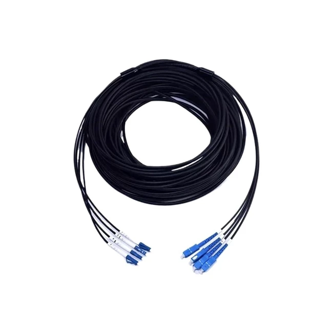 Alt view image 4 of 5 - 1-50m TPU 4 cores Fiber patchcord Armored LSZH 4C LC SC FC ST A SM Jumper Optical Fiber Extender Outdoor 30m20m40m10m(50m 1pc TPU,SC-FC)