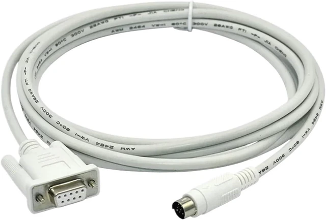 Alt view image 2 of 3 - Serial Cable QC30R2 Suitable for Q Series Programming Data Cable DB9 9pin Female Round DB 8 pin(QC30R2 White,3meter)
